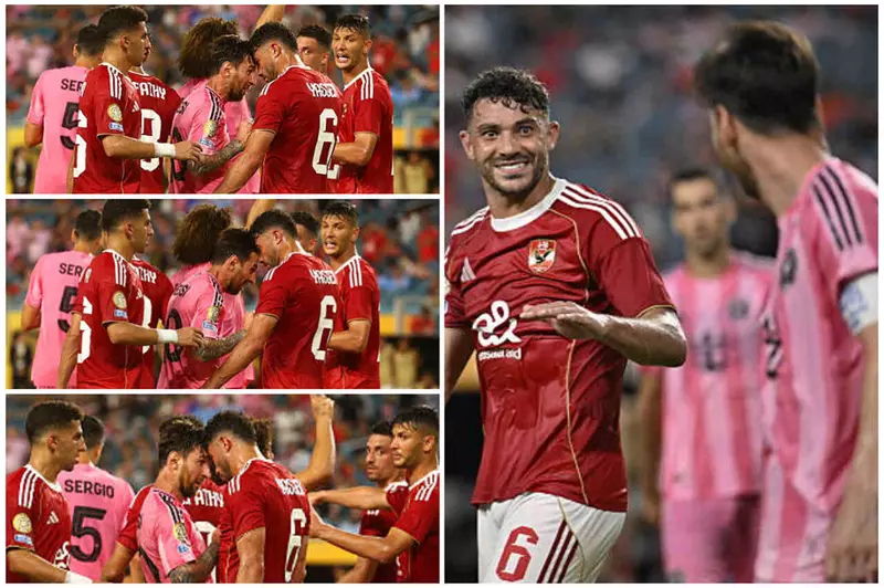 ياسر إبراهيم وميسي: مواجهة جانبية مثيرة في مباراة الأهلي أمام إنتر ميامي (صور حصرية)